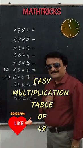 Easy Multiplication Table of 48 ! #shorts #shortsfeed