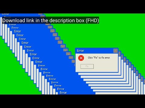 Windows Error Cascade Green Screen Overlay | Free Tech VFX Footage