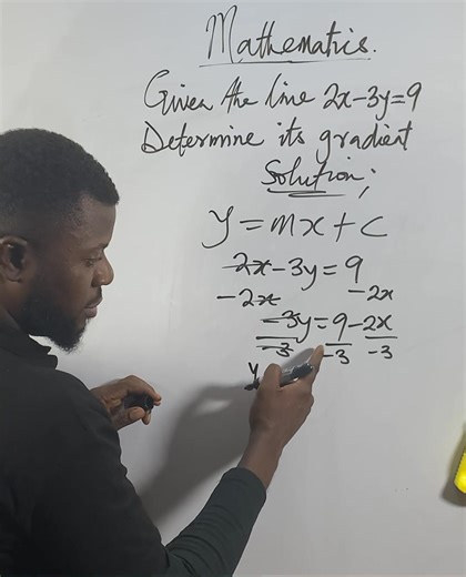 How to find the gradient of a line🔥🔥. Ona Good night o😅 #gradient #equationofastraightline #pidgintutor #instructoralison #math #inclusiveeducation | Alison Zaccheaus Otuebe
