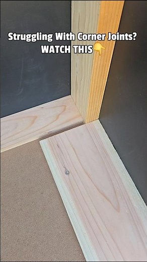 200-Year-Old Carpenter Trick for PERFECT Corner Joints | Woodworking ideas #shorts #how #diy