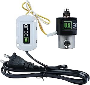 U.S. Solid Smart Solenoid Valve - 1/4 inch Wi-Fi APP-Controlled Stainless Steel Solenoid Valve, 110V AC