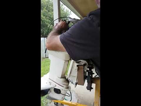 Johnson 50 HP Outboard motor first start up in 5 years.