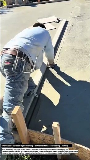 "Perfect Concrete Edge Finishing – Extreme Manual Screeding Technique!".