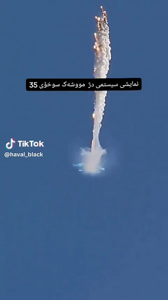 SU-35 Fighter Jet Aerial Maneuvers in Clear Skies