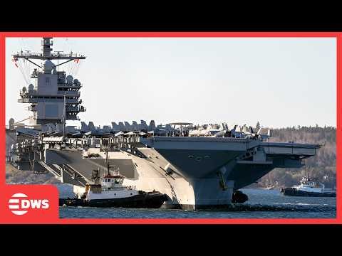 US Aircraft Carrier Ford In Croatia After Non Combat Fire During Iran Operation | DWS News | AH1F