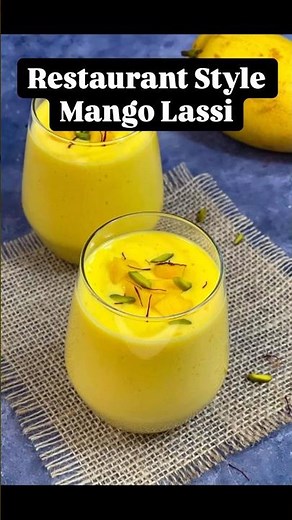 Indian Restaurant-style Mango Lassi (from canned pulp) #mangolassi #cannedmango #restaurantstyle