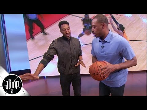 How to defend the step-back: Scottie Pippen demonstrates on Paul Pierce | The Jump: OT