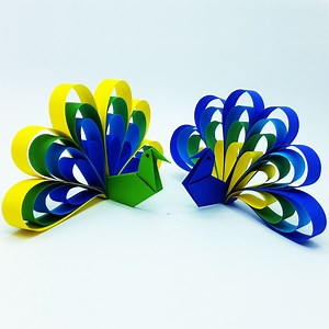 Origami Peacock making very easy isntruction step by step at home. Paper fun ideas with peacock. #OrigamiPeacock #Turkey #handmade | Origami Art & Crafts