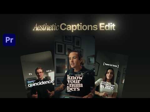 The Caption Style That Makes Every Edit Look Expensive | Premiere Pro (Step-by-Step) tutorial