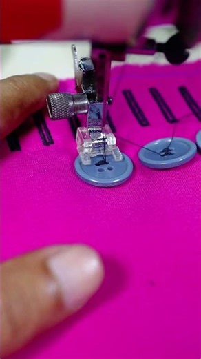 Clean Button Stitching with a Semi-Automatic Machine. #SewingProcess #ButtonWork