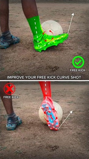 CURVE FREE KICK TUTORIAL#soccer#skills#footballskills#shorts