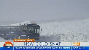 Sydney frozen by cold front as snow falls across New South Wales