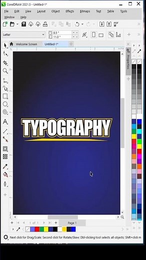 Amazing Typography Design in CorelDRAW | Easy Text Effect Tutorial 🔥