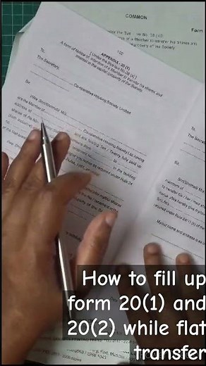 How to fill up form 20(1) & 20(2) while transferring your property