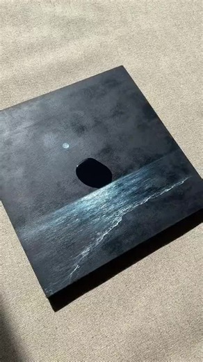 #sea #dark #drawing_moon #قمرة #بحر #رسم #فن #art #artist #لوحات_فنية #طبيعة