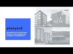 Planyard Construction Budgeting Software Intro Video