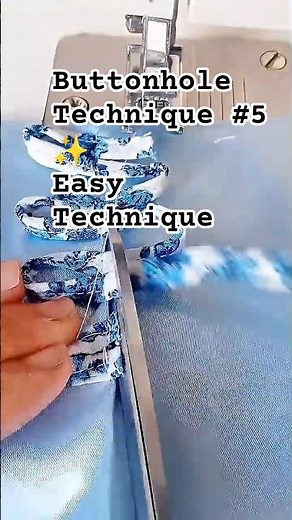 Buttonhole Technique #5 _ Easy Technique | Buttonhole Series | Shorts | Seweasytrick
