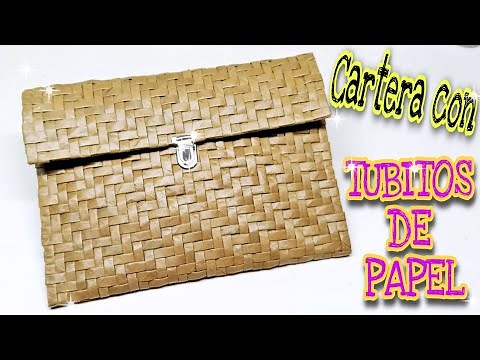 DIY / MAKE A HANDBAG WITH PAPER TUBES 👜. HOW TO MAKE PAPER CLUTCH/PURSE // NEWSPAPER
