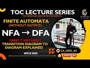 NFA to DFA Conversion in 5 Minutes | Direct Method (Diagram to Diagram) | TOC Made Easy