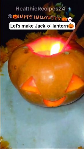 🎃Jack-o'-lantern🎃#healthierecipes24 #food #halloween #jackolantern #pumpkin#shorts