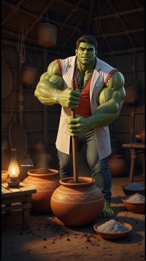 hulk The Green Scientist of the Villager l hulk bana scientist l #hulk #shorts