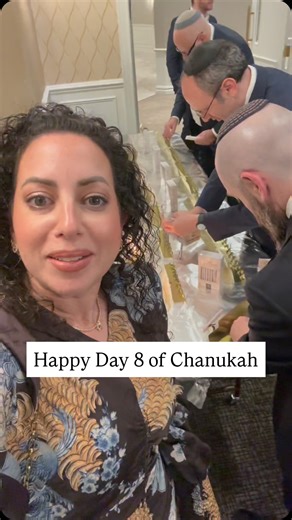 On the last night of lighting Chanukah candles, we lit all together at a family wedding 🩵 I can’t believe this is the last day of Chanukah! It’s been so fun and meaningful. | The Real Melinda Strauss
