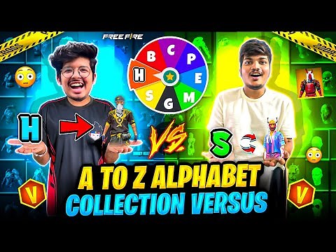 Free Fire New Collection Versus With TSG Jash😍 A To Z Alphabets Collection Battle -Garena Free Fire