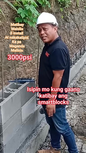 Napakabilis e install ng smartblock malinis laki ng savings mo kaya malaki kitain mo kapag contractor ka #construction #contractor | Vergel Villas Langoyan