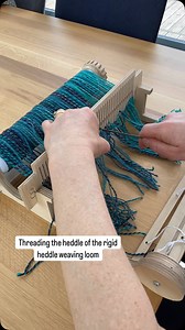 Setting up the rigid heddle loom ready to start weaving with some gorgeous merino handspun yarn. We have a blog on our website with 5 tips for weaving with handspun yarn if you would like to do the same: https://www.tabbyandtweed.co.uk/post/4-key-tips-for-weaving-a-stash-of-hand-spun-yarn-to-weave-a-beautiful-luxury-scarf Our weaving kits are available in our TabbyandTweed website shop for UK delivery and our TabbyandTweed Etsy shop for delivery to some other locations. #weavingloom #rigidheddle