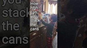 How High Can You Stack Cans? Kitchen Challenge!