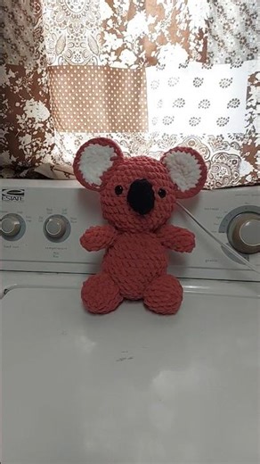 pink crochet koala #crochet #crochetplushie #amigurumi #jessie #koala