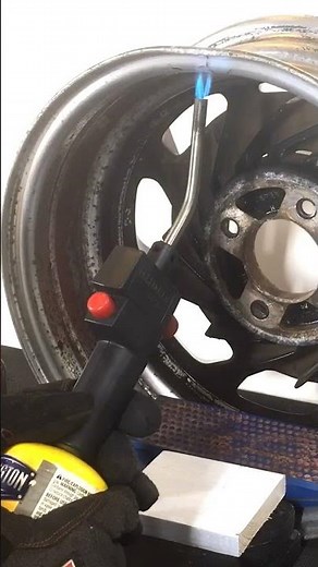 How to Repair bent aluminum wheel @ home #shorts