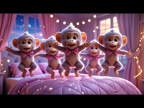 Five Little Monkeys, animated Nursery Rhyme