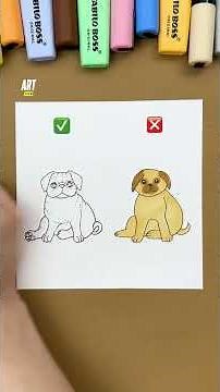 How to draw a Pug dog 🐶✏️ #pug #dog #drawingtutorial #easymethod #sketching #foryou