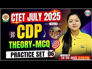 CTET CDP Class 2025 | CTET CDP PYQs | CDP MCQs For CTET | CDP Test 30/30 Class #06 By Kanika Mam