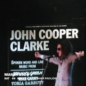 7.7K views · 2.3K reactions | GET HIM WHILE HE’S STILL ALIVE – UK Tour tickets are on sale NOW! | John Cooper Clarke | Facebook