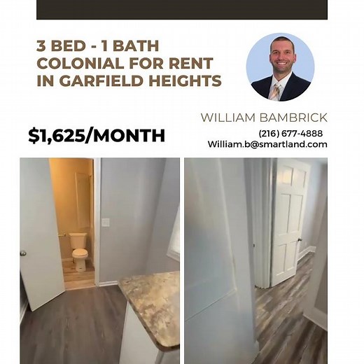 NEWLY RENOVATED 3 BED COLONIAL FOR RENT IN GARFIELD HEIGHTS – $1,625/MO