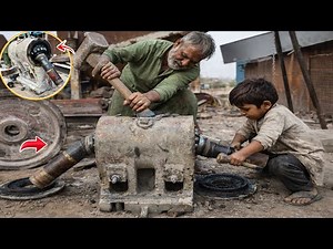 Stone Crusher Machine Restoration | Father & Son Heavy Engineering in Factory
