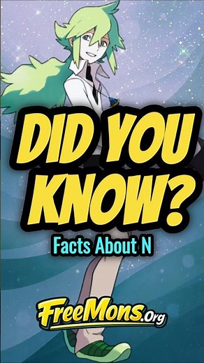 Facts About Pokemon Character 'N' #pokemon #pokémon #nintendo