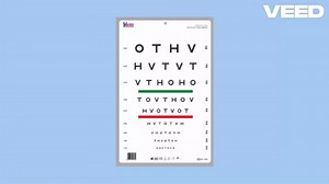 Illiterate Landolt "E" Eye Chart with Red/Green Lines 20 Feet