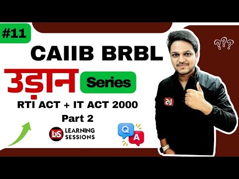 CAIIB BRBL Questions Part 2 | Right to Information & IT Act 2000 | Most Expected MCQs