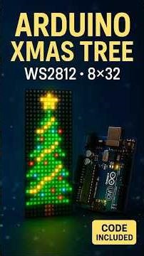 NeoPixel Christmas Tree on 8×32 — With Code!