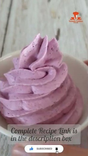 Fresh Blueberries Whipped Cream | Blueberry frosting | Blueberry Icing by Versatile Cuisines