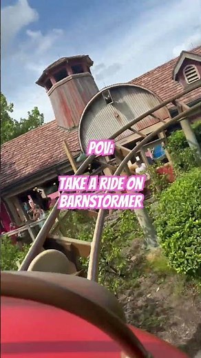 🎢 POV: Soaring with Goofy on The Barnstormer! ✈️