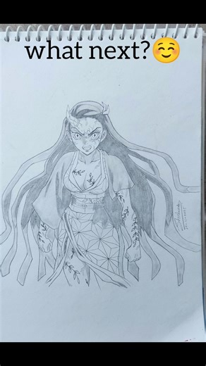 nezuko drawing demon form/😈#demonslayer #nezuko #shorts #animeeart #anime #tanjiro #art #drawing