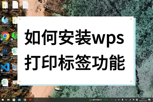 安装wps打印标签功能