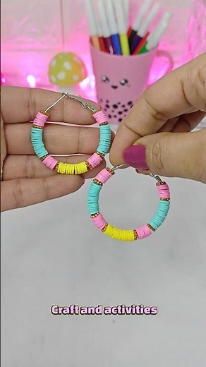 Hoop Earrings Diy#beadsaccessory#earring#diy #handmade