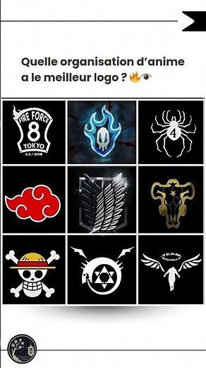 Quelle organisation d’anime a le meilleur logo ? 🔥👁️