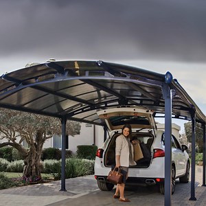 Keep your car cool, covered, and looking sharp all year round. Shop Carports. | Trade Tested