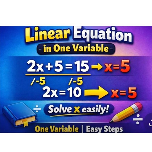linear Equation one variable eazy steps